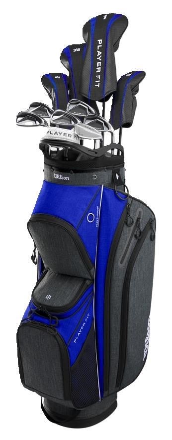 Wilson Player Fit Premium set da golf da uomo, grafite + borsa da carrello, rosso