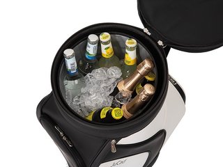 JuCad Jucad stool with cooler, nero/bianco