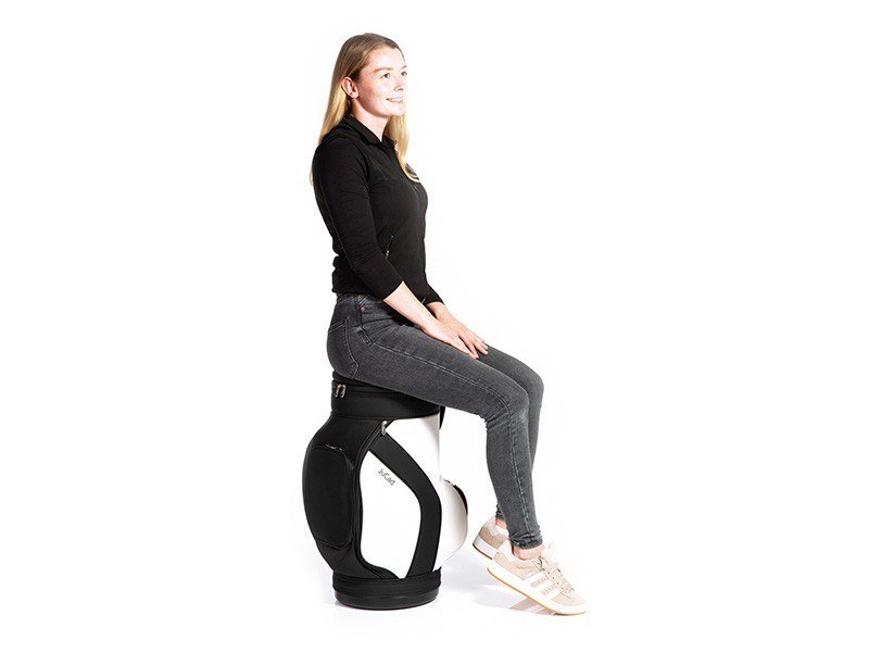 JuCad Jucad stool with cooler, nero/bianco