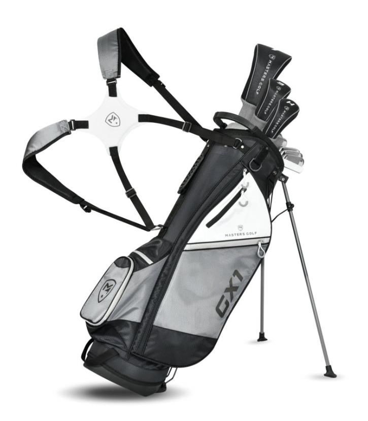 Masters GX1 Gts set golf da uomo, grafite, + borsa stand, nero/grigio/bianco