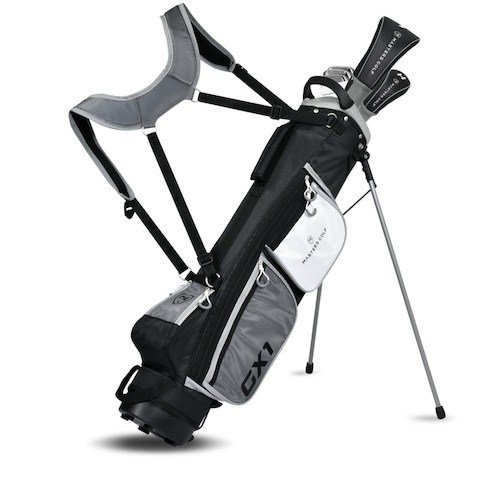 Masters GX1 Gts mezzo set da golf da uomo, grafite + stand bag, nero/grigio/bianco