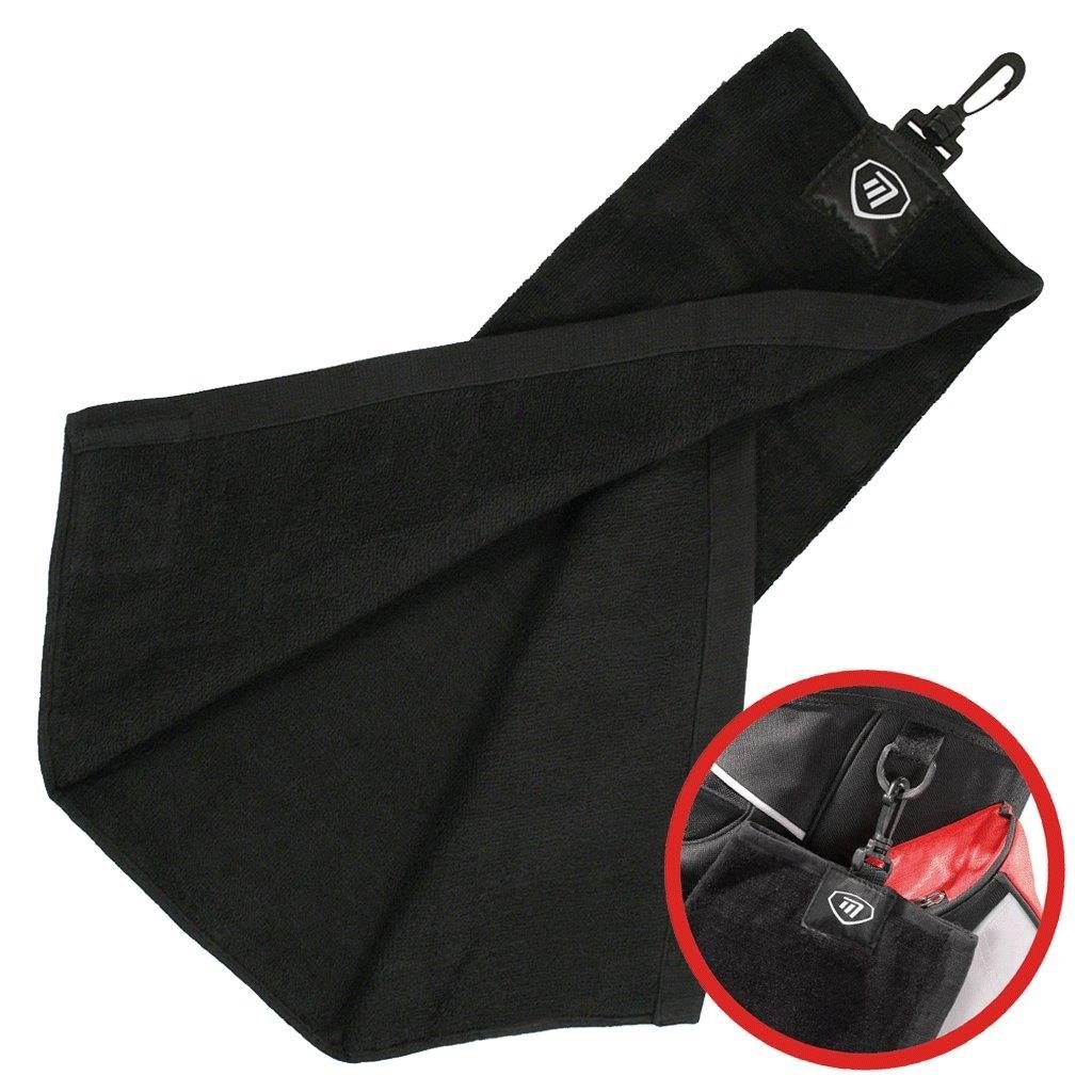 Masters Golf Masters Tri-Fold asciugamano da golf, nero