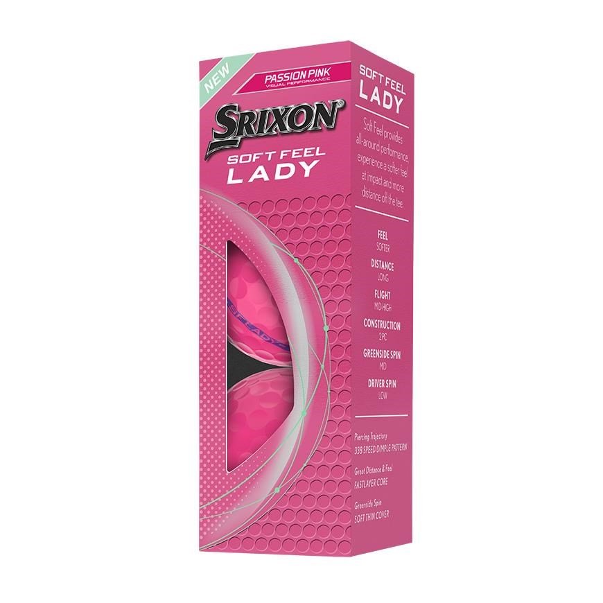 Srixon Soft Feel Lady palline da golf da donna, rosa