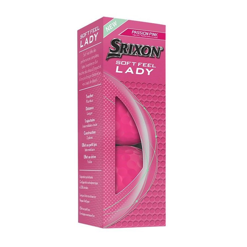Srixon Soft Feel Lady palline da golf da donna, rosa