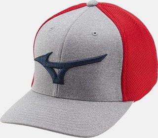 Mizuno Fitted Meshback cappellino da uomo, rosso/navy