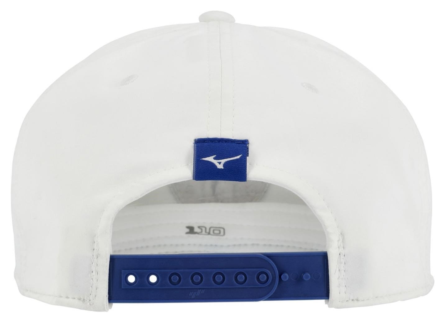 Mizuno Crossed Clubs Snapback cappellino da golf, bianco