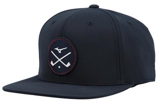Mizuno Crossed Clubs Snapback cappellino da golf, navy