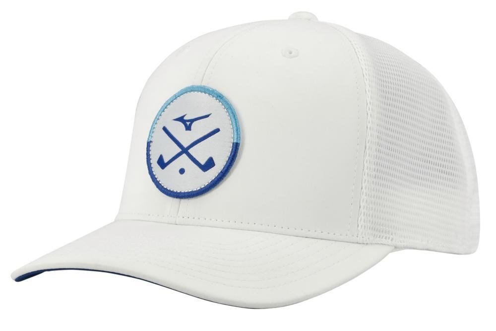 Mizuno Crossed Clubs Meshback cappellino da uomo, bianco