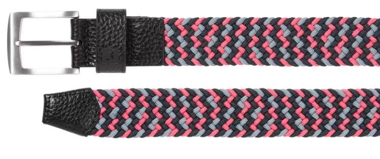 FootJoy Braided cintura unisex, nero/rosa
