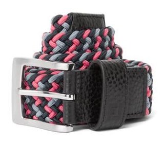 FootJoy Braided cintura unisex, nero/rosa