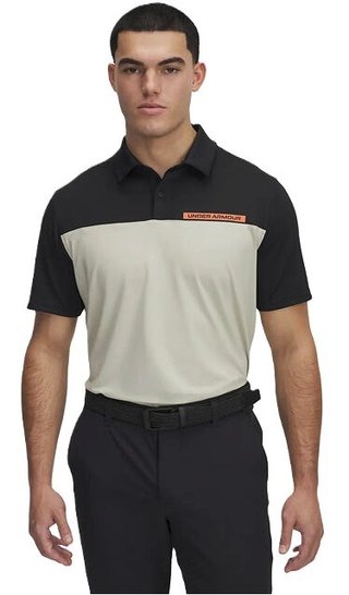 Under Armour T2G Color Block polo da uomo, nero