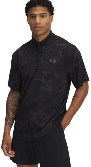Under Armour Playoff 3.0 Printed polo da uomo, nero