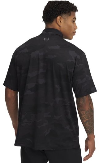 Under Armour Playoff 3.0 Printed polo da uomo, nero