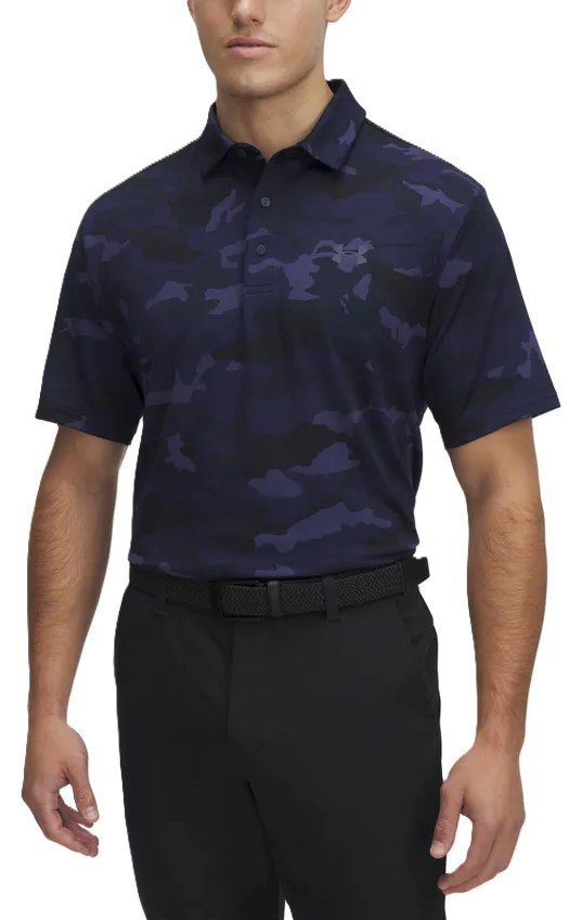 Under Armour Playoff 3.0 Printed polo da uomo, midnight navy/downpour grey