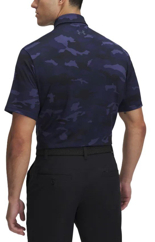 Under Armour Playoff 3.0 Printed polo da uomo, midnight navy/downpour grey