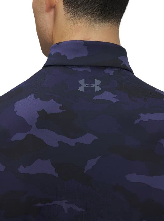 Under Armour Playoff 3.0 Printed polo da uomo, midnight navy/downpour grey