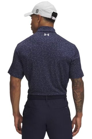 Under Armour Playoff 3.0 Printed polo da uomo, midnight navy/downpour grey