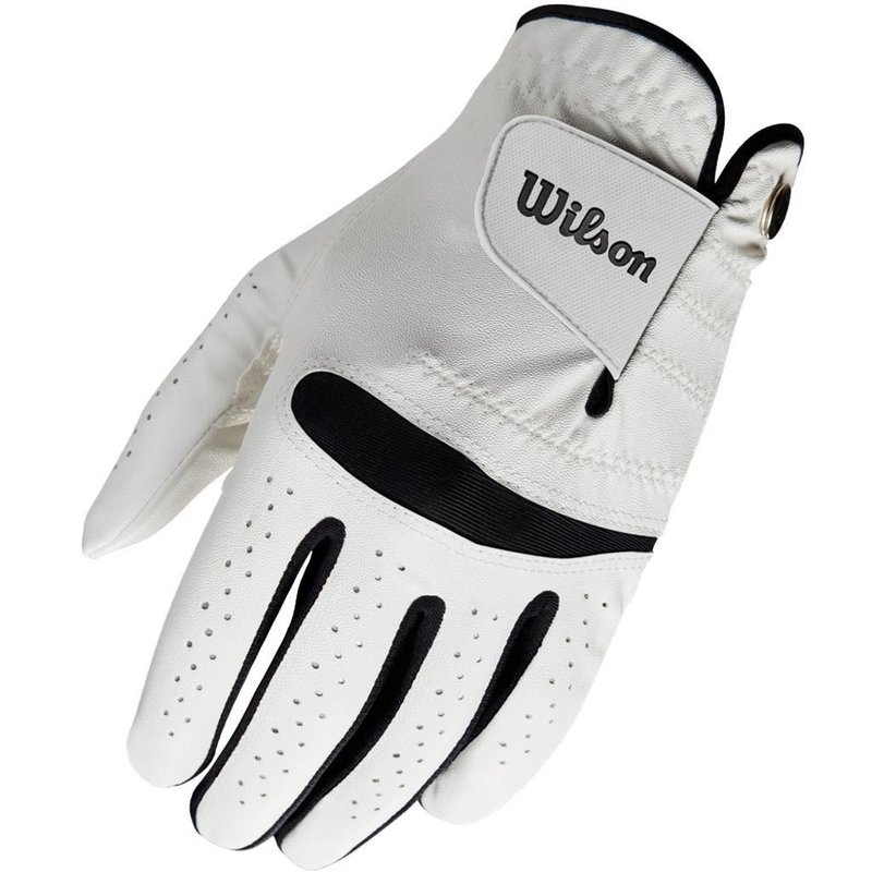 Wilson Feel Plus guanto da golf uomo, bianco
