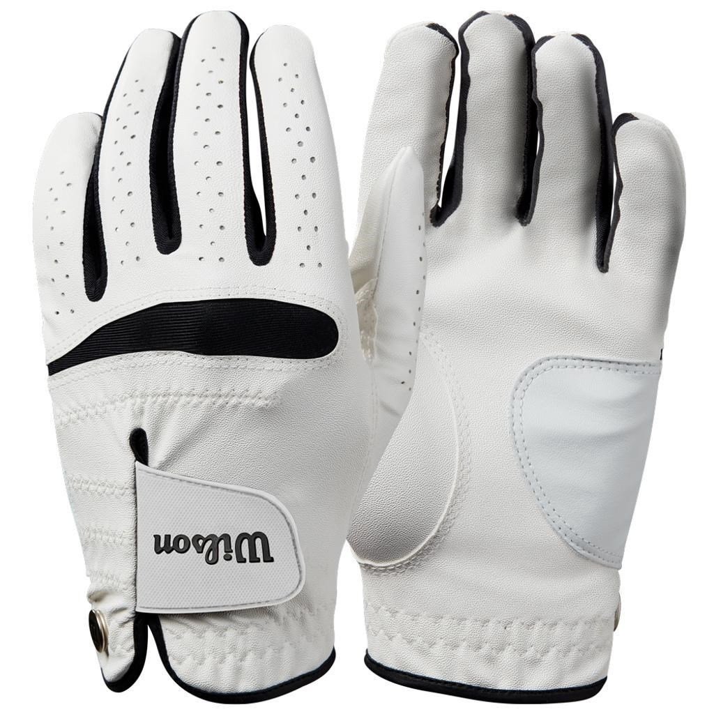 Wilson Feel Plus guanto da golf uomo, bianco