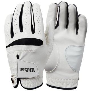 Wilson Feel Plus guanto da golf uomo, bianco