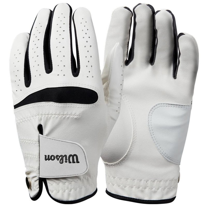 Wilson Feel Plus guanto da golf uomo, bianco