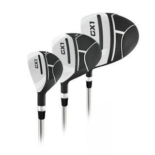Masters GX1 Gts golf set da uomo, acciaio, MLH + stand bag, nero/grigio/bianco