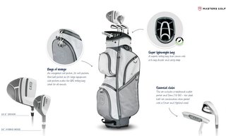 Masters GX1 ladies mezzo set da golf, grafite + cart bag