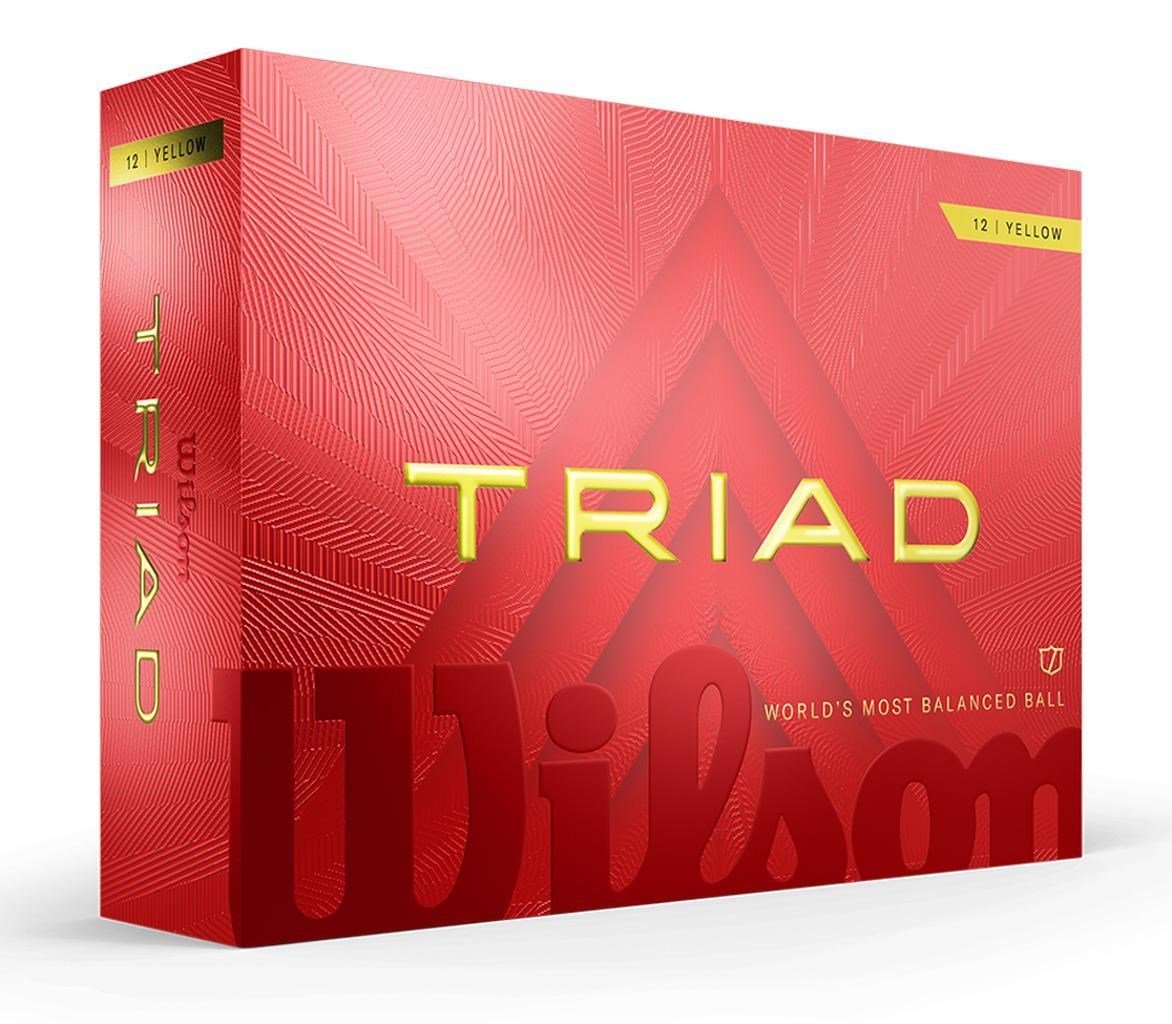 Wilson Triad palline da golf 2025 (12 palline), gialle