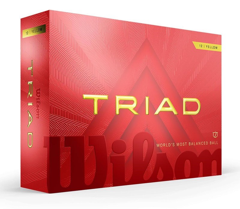 Wilson Triad palline da golf 2025 (12 palline), gialle