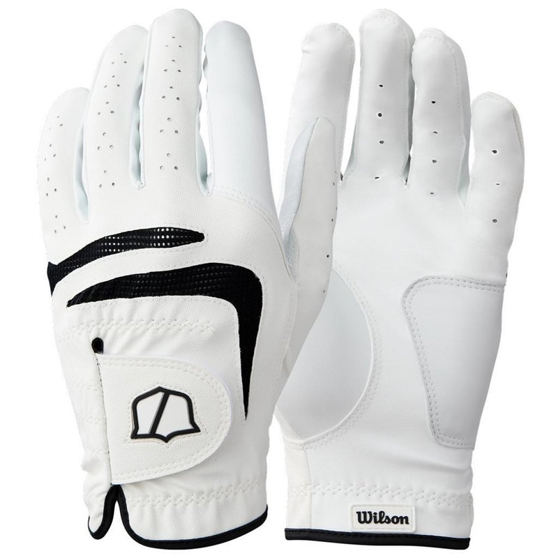 Wilson Grip Plus guanto da golf uomo, bianco