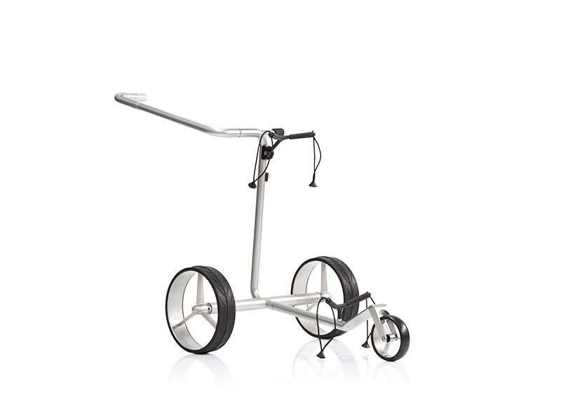 JuStar Carbon Light SET (incl. umbrella, scorecard holder, carry bag, el. parking brake) + REMOTE CONTROL carrello elettrico, titanium