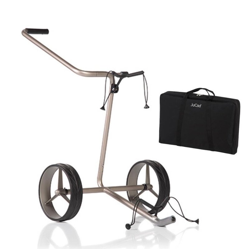 JuCad Edition S carrello manuale a 2 ruote, lega di alluminio + borsa da trasporto JTT, argento