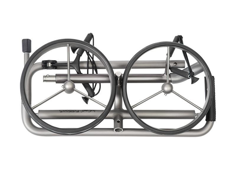 JuCad Edition S carrello manuale a 2 ruote, lega di alluminio + borsa da trasporto JTT, argento