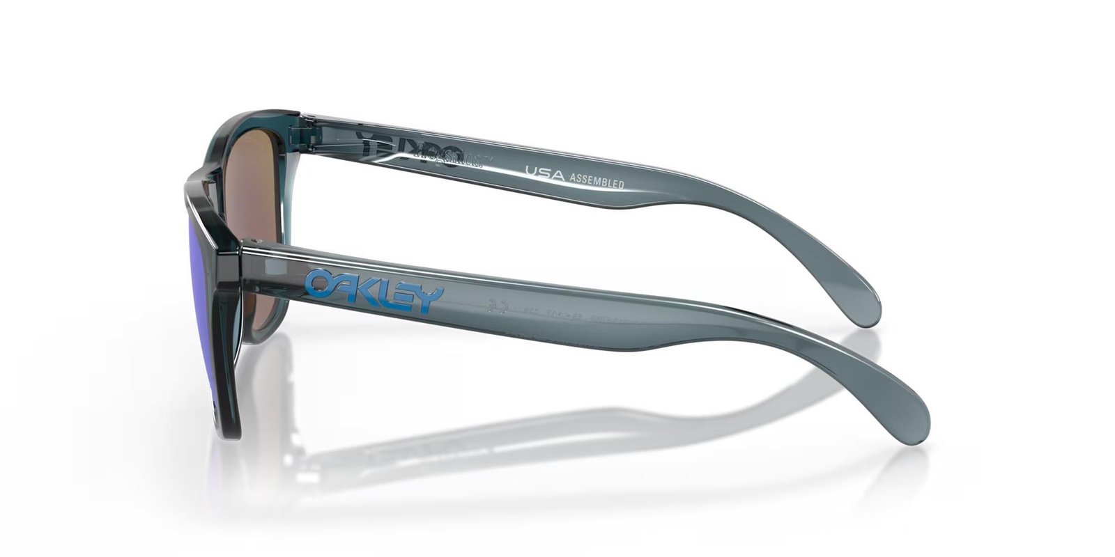 Oakley Frogskins occhiali da sole, lenti Prizm Sapphire Polarized/montatura Crystal Black