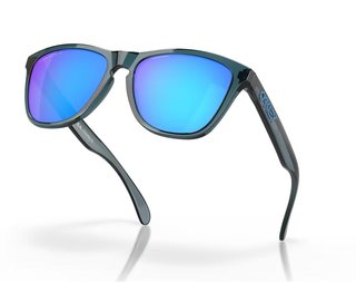 Oakley Frogskins occhiali da sole, lenti Prizm Sapphire Polarized/montatura Crystal Black