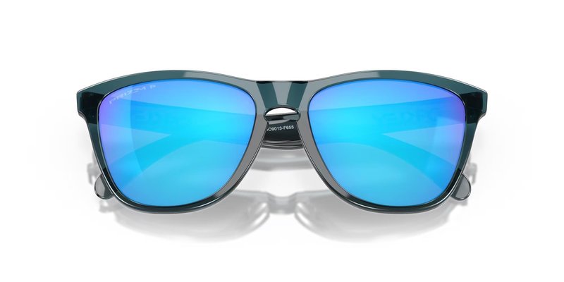Oakley Frogskins occhiali da sole, lenti Prizm Sapphire Polarized/montatura Crystal Black