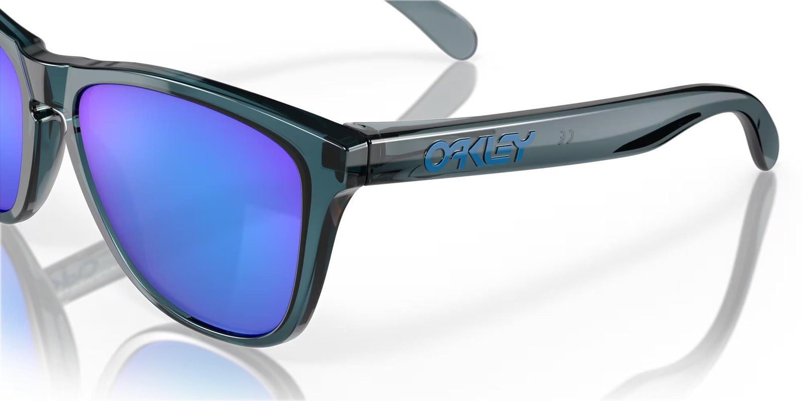 Oakley Frogskins occhiali da sole, lenti Prizm Sapphire Polarized/montatura Crystal Black