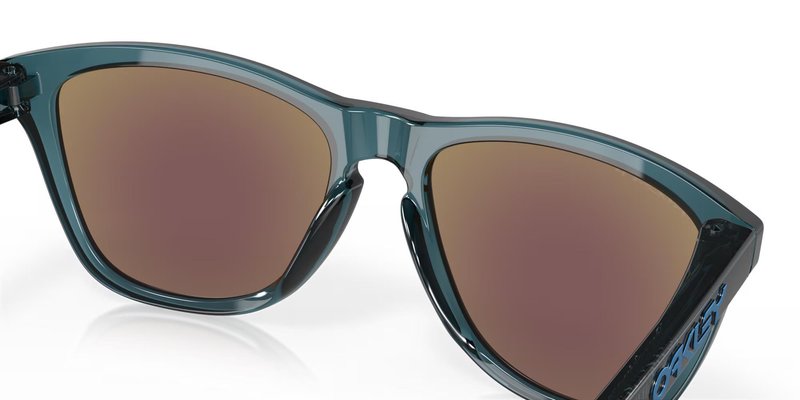 Oakley Frogskins occhiali da sole, lenti Prizm Sapphire Polarized/montatura Crystal Black