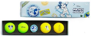 Volvik VIVID Lite DISNEY MICKEY Mouse 2.0 golf pack (4 balls + ballmarker), mix di colori