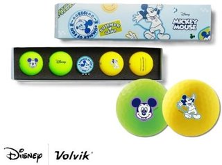 Volvik VIVID Lite DISNEY MICKEY Mouse 2.0 golf pack (4 balls + ballmarker), mix di colori
