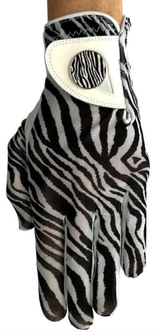 Best of Golf America Zebra guanto da golf donna, bianco/nero