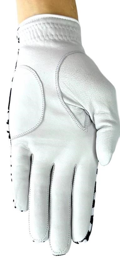Best of Golf America Check guanto da golf donna, bianco/nero
