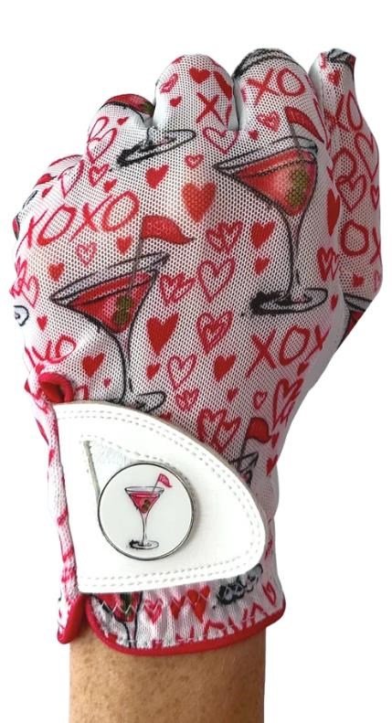Best of Golf America XOXO guanto da donna, rosa/bianco