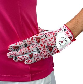 Best of Golf America XOXO guanto da donna, rosa/bianco