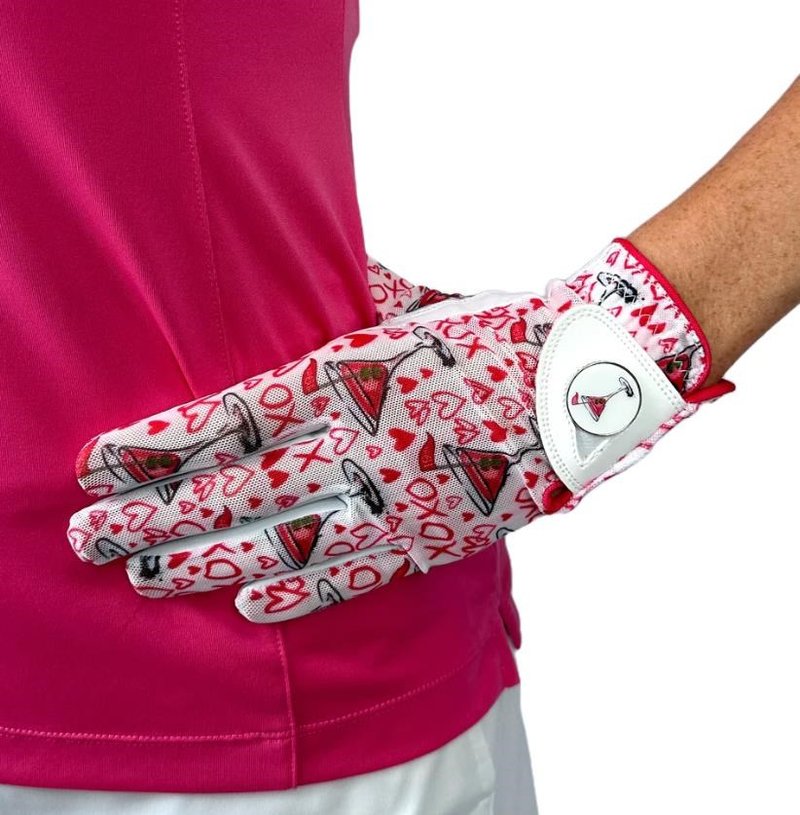 Best of Golf America XOXO guanto da donna, rosa/bianco