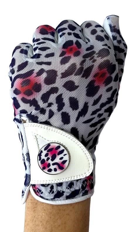 Best of Golf America Ladybird guanto da golf donna, bianco/rosa