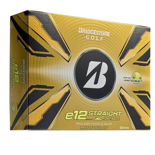 Bridgestone e12 Straight MindSet palline da golf, gialle opache