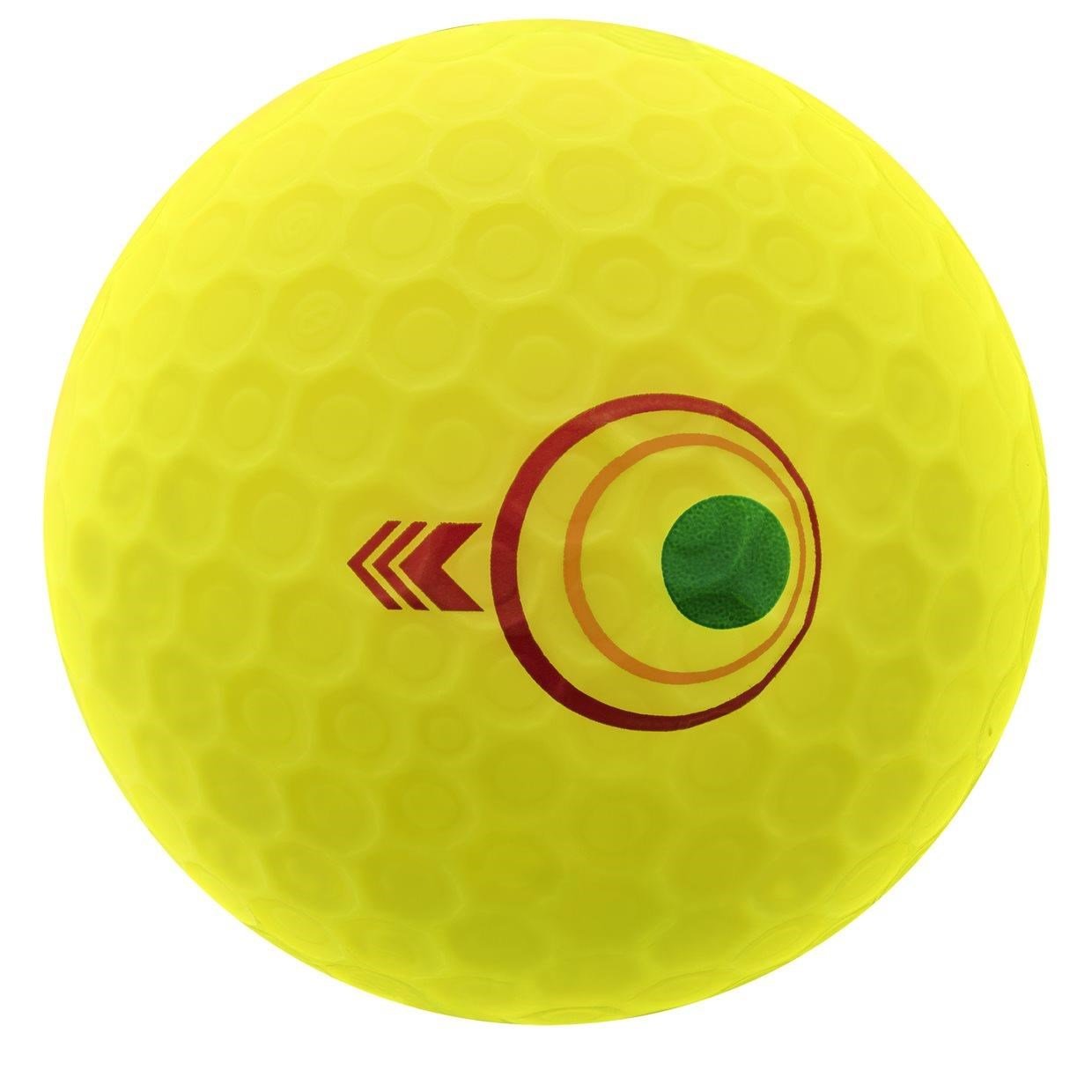 Bridgestone e12 Straight MindSet palline da golf, gialle opache