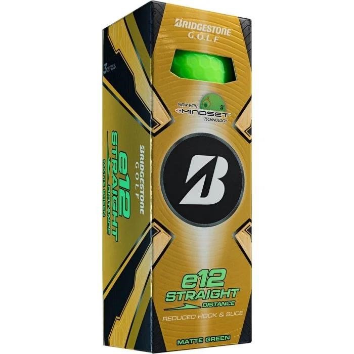 Bridgestone e12 Straight MindSet palline da golf, verde opaco