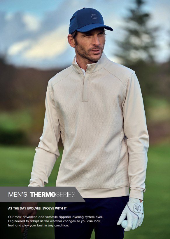 FootJoy ThermoSeries Ottoman Midlayer maglione da uomo, stone